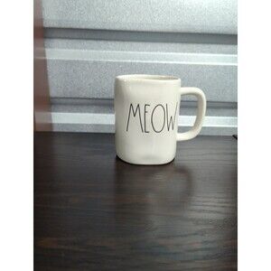 Rae Dunn Meow Ceramic Large Letter Coffee Mug